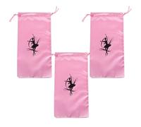 HOMOCONO Dance Shoe Bags Satin Material with Ample Storage Capacity 3pcs Drawstring Ballet Shoe Storage Pouches and Tear Resistance for Gym and Yoga
