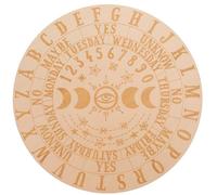 HOMOCONO Decorative Wooden Divination Board and Pendulum Alphabet Plaque 25Cm for Dowsing and Practical Divination Use