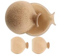 HOMOCONO DIY Painting Flower Bottle Mold 4Pcs Small Half Wood Vase Base for Crafting and Office Decoration