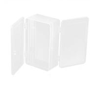 HOMOCONO Double Layer Storage Containers Nail Tool Box with Separate Divider White Abs Plastic Desktop Organizer for Classifying Items and Organizing Nail Accessories for Office Workers