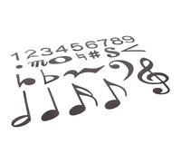 HOMOCONO Double Sided Magnetic Music Note Symbols for Classroom and Whiteboard Large Black Magnetic Staff Notes Suitable for Music Education
