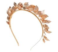 HOMOCONO Elegant Leaf Hair Hoops Wedding Crown for Bride Fine Workmanship Alloy Material Creating a Romantic Atmosphere, Bridal Crown Hairband for Party and Graduation Time