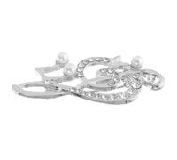 HOMOCONO Elegant Silver Alloy Musical Brooch Musical Notes Design, Unique Music Badges for Women, Not Easy to Deform, Decorative Brooch for Dresses and Bags on Birthday or Dating