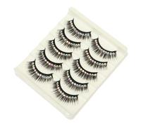 HOMOCONO Exaggerated False Lashes 5 Pairs with Diamonds for Latin Dance Performance Women Stage Makeup