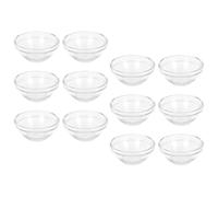 HOMOCONO Facial Mask Mixing Bowls Reusable Glass 12pcs with Smooth Surface and Easy to Carry Design Essential Oil Bowls for Travel and Business Trip, for Salon and Spa Use