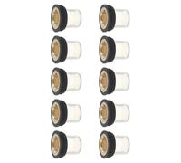 HOMOCONO Flat Head Breaker Cover and Electrical Reset Switch for Panel Mount Breaker 10pcs Waterproof Silicone with Copper Inner Thread 10mm, Dustproof Circuit Protector Cap Easy