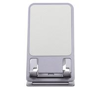 HOMOCONO Foldable Aluminium Alloy Tablet Bracket and Phone Stand with Silicone Base, Compact Desktop Holder for Smartphones and Tablets, for Watching Video Movies at Home