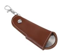 HOMOCONO Foldable Metal Shoe Horn Keychain with Synthetic Leather Case, Practical and Easy Carrying Shoe Lifting Tool the Go Use, Ergonomic Design Suitable for Elderly and Pregnant