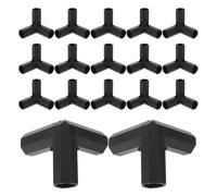 HOMOCONO Frame Sturdy Connectors Plastic Greenhouse 3-Way 24pcs for Quick Assembly Pipe Clamp Support Joints for Greenhouse Construction and Universal Fit Plant DIY Garden