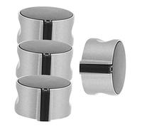 HOMOCONO Gas Stove Knobs Replacement 4pcs Zinc Alloy Burner Control Knobs Left Right 45 Degree for Cooktop Hob Cooker