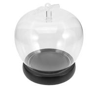 HOMOCONO Glass Display Dome Fruit-Shaped with Light-Up Base for Displaying Preserved Flowers and Small Figurines Dust-Resistant Ornament for Home Use and Celebrations