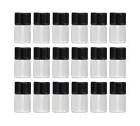 HOMOCONO Glass Essential Oil Bottles Reusable Portable Travel Bottles with Leakproof Design 50pcs Capacities 1ml-5ml for Body Lotion and Face Cream, for Business Trip and Travel