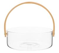 HOMOCONO Glass Storage Bucket 1100ml Handheld Multifunctional Glass Storage Container with Chic Design for Homes and Bars