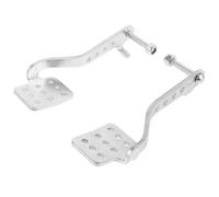 HOMOCONO Go Kart Brake Pedal Kit Versatile Design and Stable Control with 1 Pair Silver Iron Foot Pedals DIY Drift Racing and Racing Accessories