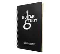 HOMOCONO Guitar Beginner Notebook with Waterproof Pp Cover and Tear-off Pages, A4 Size Coil Design Music Practice Notebook for Guitarists, Portable and Lightweight, Fits Guitar Bag Or