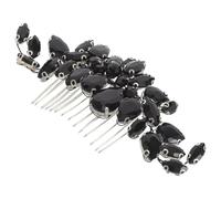 HOMOCONO Hair Design Black Comb Elegant Brides Wedding Crystal for Sparkling Metal Hair Ornament with Unique Occasions
