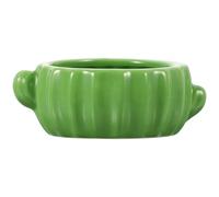 HOMOCONO Hamster Bowl Light Green Ceramic Cactus Shape for Small Pets, Easy to Clean and Long Serving Life Pet Food Dish Suitable for Daily Feeding Needs
