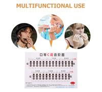 HOMOCONO Harmonica Chord Scale Learning Poster 2Pcs C Key 24/28 Hole Note Chart for Beginner Music Theory Study and Practice