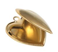 HOMOCONO Heart Shape Locket Charm for DIY Projects, Stainless Steel Sturdy Pendant with Golden Finish, Sturdy and Not Easy to Fade, for Necklace Making and Jewellery Crafts