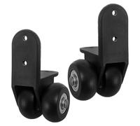 HOMOCONO Heavy Duty Iron and Rubber Caster Wheels with L-shaped Plate for Easy Rolling Mobility, Suitable for Speaker and Trolley Bag Use in Travel Or Event Environments