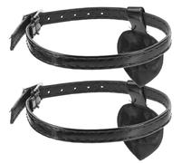 HOMOCONO High Heel Shoe Straps Decorative Ankle Straps Microfiber Leather Black 1 Pair Comfortable Wearing for Women and High Heels