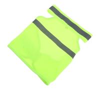 HOMOCONO High Visibility Dog Reflective Safety Vest Lightweight Polyester Dog Running Jacket for Jog through The Park with Breathable Material and Fluorescent Yellow Colour