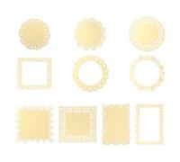 HOMOCONO Hot Stamping Lace Paper Memo Pad for Handmade Crafts and Decorating Scrapbooking 10 Pcs in Golden Colour for Cards and Painted Books Hollow Paper for and Unique Craft
