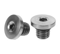 HOMOCONO Hydraulic Disc Brake Oil Cylinder Cap Screws 2Pcs Titanium Alloy M5X5-8 with Brake Oil Bleed Bolt for Mountain Bikes, Designed for Secure Locking on Bumpy Rides
