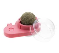 HOMOCONO Indoor Cat Treat Rotatable Catnip Ball for Cats Kitten with Teeth Cleaning Feature and Plastic Material, No Falling off Design for Indoor Play