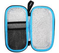HOMOCONO Insulin Cooler Travel Case Portable Insulin Holder Insulation Bags Blue Eva Material Foil Lining Lightweight Easy to Carry Diabetes Supplies Organizer Suitable for Handbag