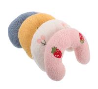HOMOCONO Interactive cat u-shaped pillows 4pcs cotton-filled neck cushions portable for pets indoors