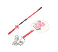 HOMOCONO Jingxi Style Hand Drum Performance Prop with Sturdy Iron Frame, Louder Sound and Easy to Learn, Assorted Colours for Students and Traditional Chinese Drum Performances