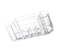 HOMOCONO Large Capacity Acrylic Cosmetic Organizer with Multiple Grids, Lightweight Practical Design Makeup Storage Container for Small Items and Cosmetics on Desktop the Home