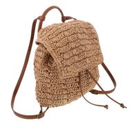 HOMOCONO Large Capacity Straw Beach Bag Backpack for Women with Dual Shoulder Straps, Spacious Interior, Boho Stylish Woven Design for Daily Use and Summer Holiday Outings