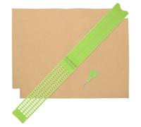 HOMOCONO Light Green Plastic Braille Writing Board Set for Blind Users, Lightweight and Portable Braille Writing Plate with Stylus and Practice Sheets, for Learning and Daily Use