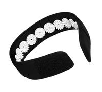 HOMOCONO Lightweight Acupressure Headband for Yoga Sessions and Daily Use, Black Elastic Headband Made of Abs and Polyester and Provide Comfortable Scalp Massage