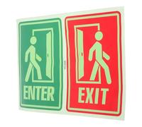 HOMOCONO Luminous Exit Sign Emergency Evacuation Sticker Glow-In-The-Dark Adhesive Indicator for Bedrooms and Corridors (30X40Cm) Safety Guide for Fire Exit