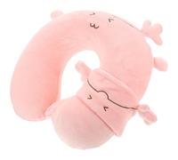 HOMOCONO Memory Foam Neck Pillow with Eye Patch U-shaped Travel Pillow for Neck Support to Prevent Side Tilting for Comfortable Travel and Naptime