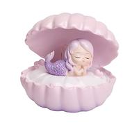 HOMOCONO Mermaid Star Lamp Resin Craft Shell Mermaid Small Night Lamp Ornament for Boys and Girls Night Light Bedroom Creative Desktop Light Random Color