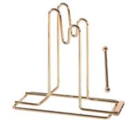 HOMOCONO Metal Double Roll Raffle Ticket Dispenser Stable Base and Smooth Finish for Event Ticket Distribution and Check-in Gold Desktop Stand