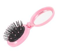 HOMOCONO Mini Brush Portable Hairbrush Lightweight Pink Abs Airbag Comb with Adorable Shape for Daily and Travel Use