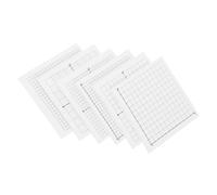 HOMOCONO Mini Graphing Pad Self-stick Notes 6 Pcs White Paper Grid Design and Easy to Tear, Lined Graphing Pads for Workspace Use