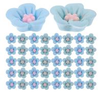 HOMOCONO Mini Resin Flower Charms 50Pcs for Craft Embellishments Lightweight Floral Decorations Suitable for Hair Clips and Water Bottle Patches Random Color