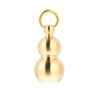 HOMOCONO Mini Solid Brass Gourd Pendant Keychain with Lightweight Compact Design in Golden Colour, Simple and Generous Style Suitable for Feng Shui Luck and Everyday Use