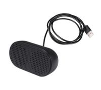 HOMOCONO Mini USB Soundbar Speaker for Laptop and Desktop PC Desk Setup | Portable Plastic Enclosure, Dual Speaker Design, Single Cord, Rounded Corners, Black Minimalist Style, Quick Setup