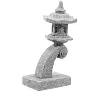 HOMOCONO Miniature Garden Lantern Model Resin Pagoda Statue with Classic Design and Sturdy Construction, for House and Flower Pot Landscape Decoration, Elegant Japanese Garden Ornament