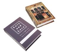 HOMOCONO Modern Simple Simulation Decoration Books Faux Books 2 Pieces 22-26Cm Random Pattern for Home Staging and Shelf Display