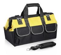 HOMOCONO Multi-functional Tool Bag Organizer Made of Sturdy Oxford Cloth with Comfortable Handle and Hard Base, for Electricians and Home Repairs, Featuring Spacious Storage and Sturdy