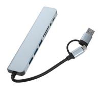HOMOCONO Multi-port Usb Hub Adapter for Laptop Type Docking Station High-speed Data Transfer Compatible Computers Printers and More Portable and Practical Design
