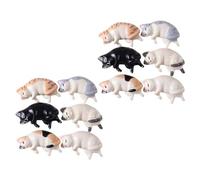 HOMOCONO Nail Art Pen Holder Manicure Tool Pen Storage Rack 12pcs Cat Shaped Resin Easy to Use Adorable Chic Design for Nail Art Decoration Desk Organisation